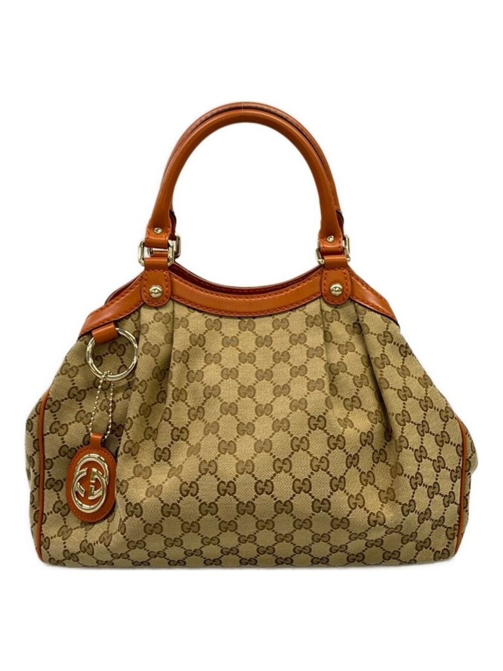 Gucci Tote Bag Sukey Beige Brown Light Leather
